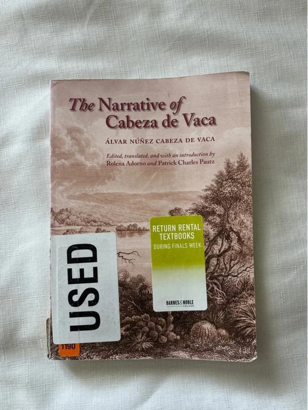 The narrative of cabeza de vaca history book